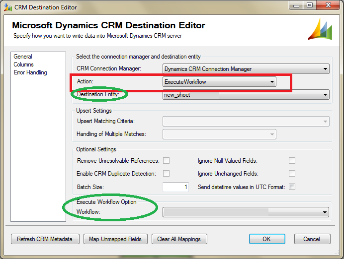 CRM Workflow from SSIS