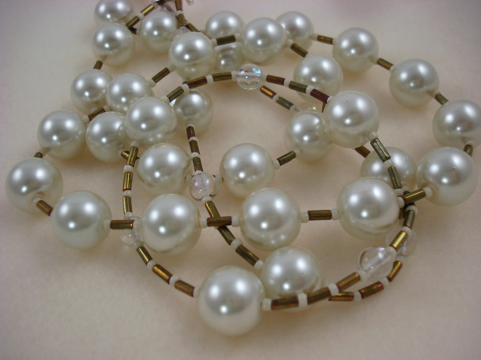 d'Olivia Jewelry and More Double Strand Cream Pearl Necklace