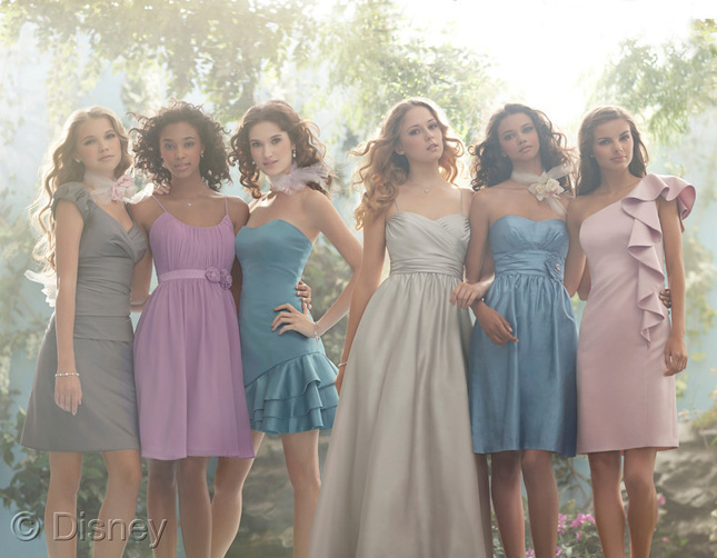 Royal Maidens bridesmaid collection includes dresses in satin 