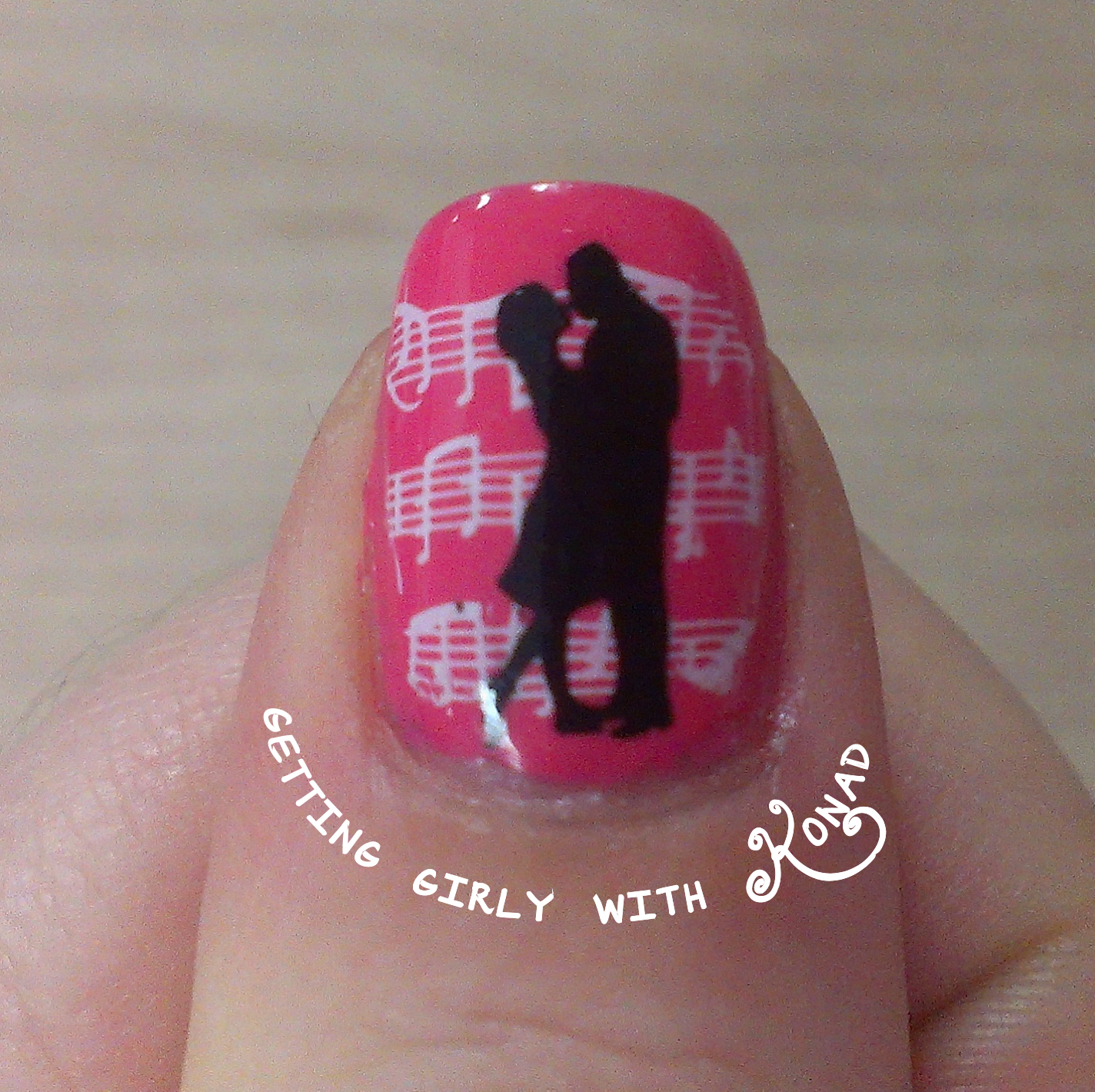 Getting Girly With Konad Grease The Movie Inspired Nails China Glaze 'Sugar Rush'