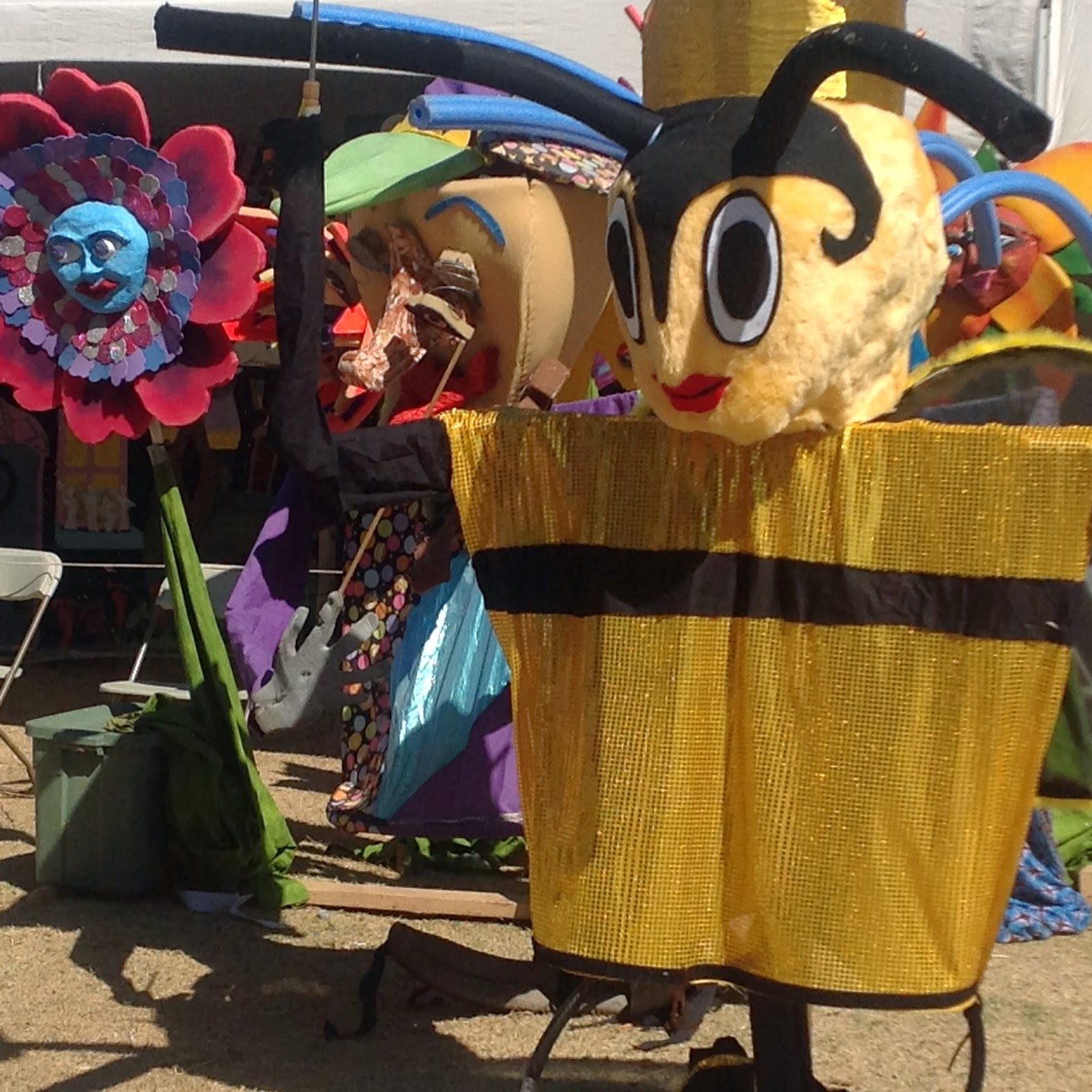 Flower and Bee puppets