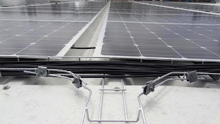 Solar Panels, DC Cables and Cable Rails