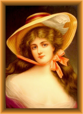 victorian lady with hat