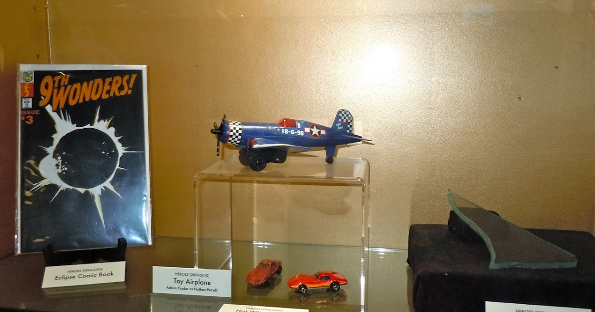 Hollywood Movie Costumes and Props Cool props from Heroes TV show on display...