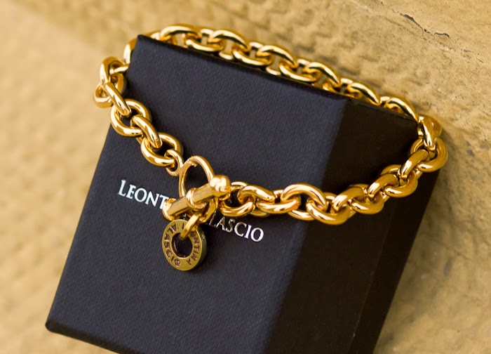 Chain Bracelet in Gold-plated Bronze by LEONTINA ALASCIO Spanish Brand