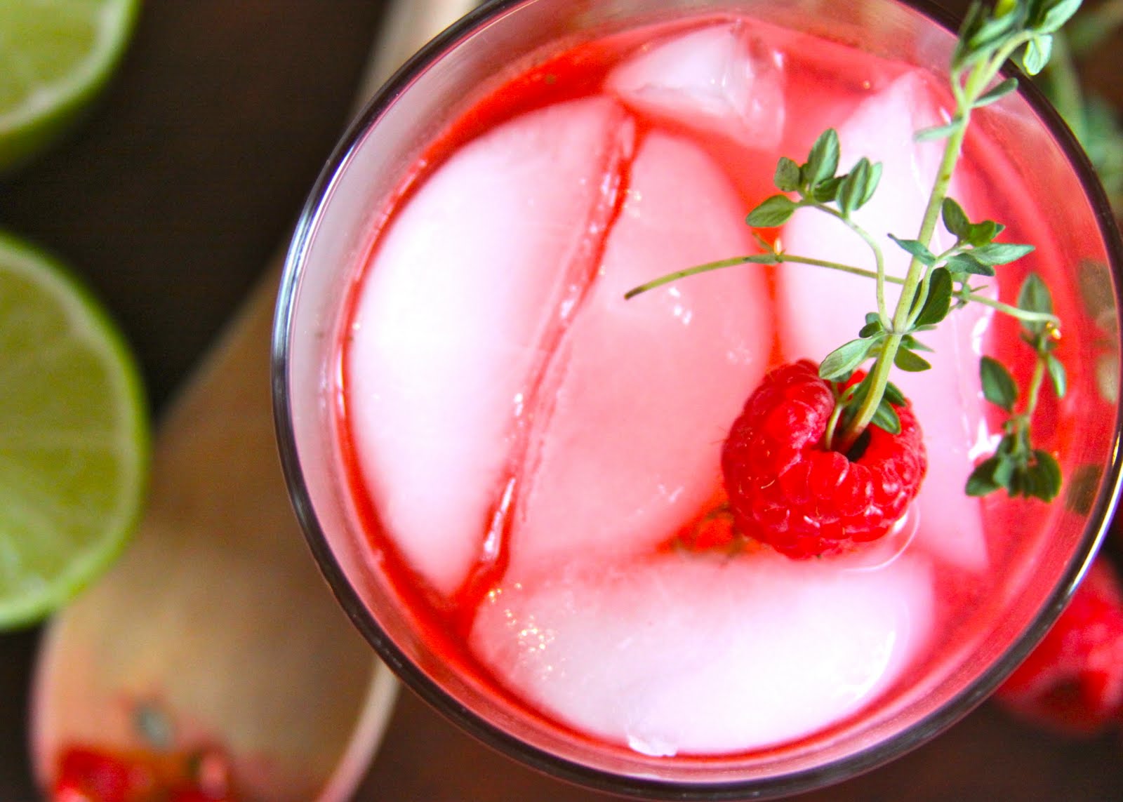 foodie fridays raspberry thyme smash The Curious Plate