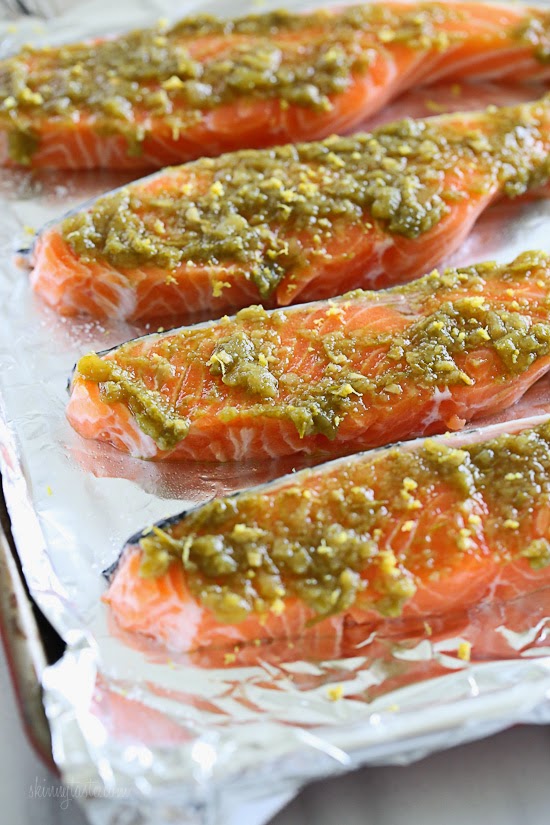Green Harissa Salmon – a quick weeknight dish!