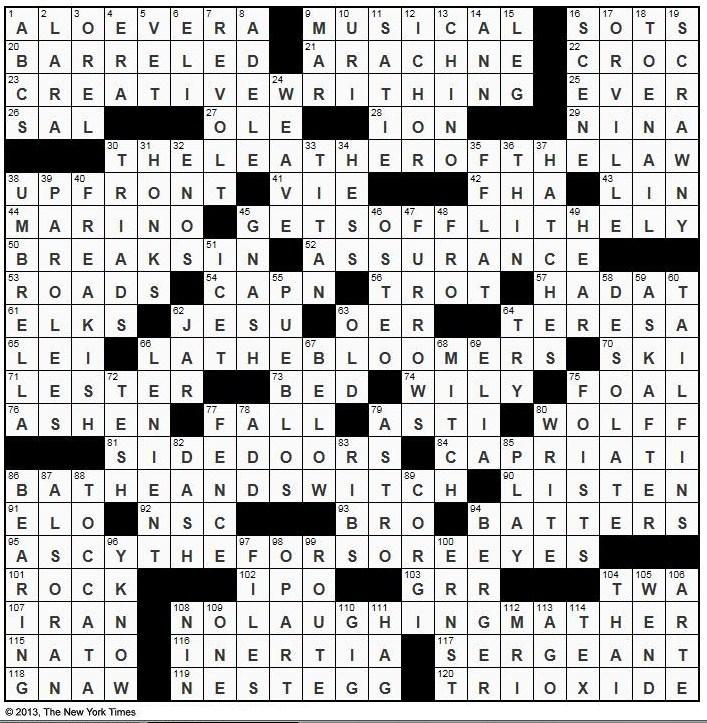 The New York Times Crossword in Gothic
