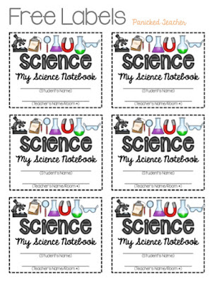 Interactive Notebook Labels | Panicked Teacher's Blog