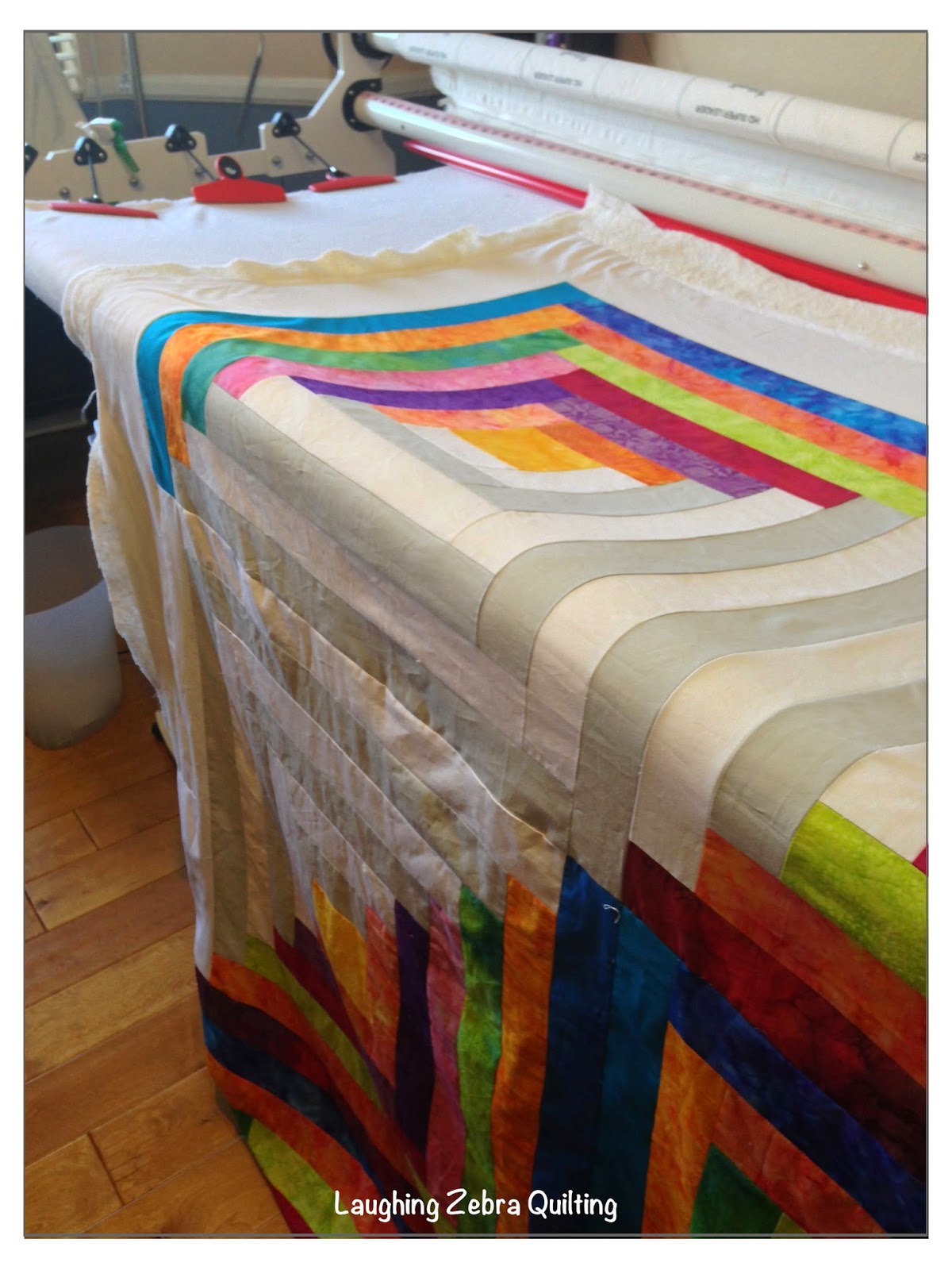 Rainbow Log Cabin Quilt