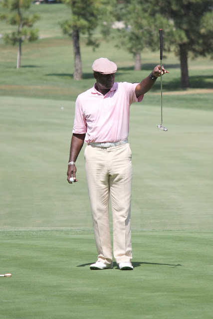 Dennis Haysbert plays golf at The Academy of Television Arts & Sciences Foundation’s 13th Annual Primetime Emmy® Celebrity Tee-Off, played at Oakmont Country Club in Glendale, CA (September 10, 2012).