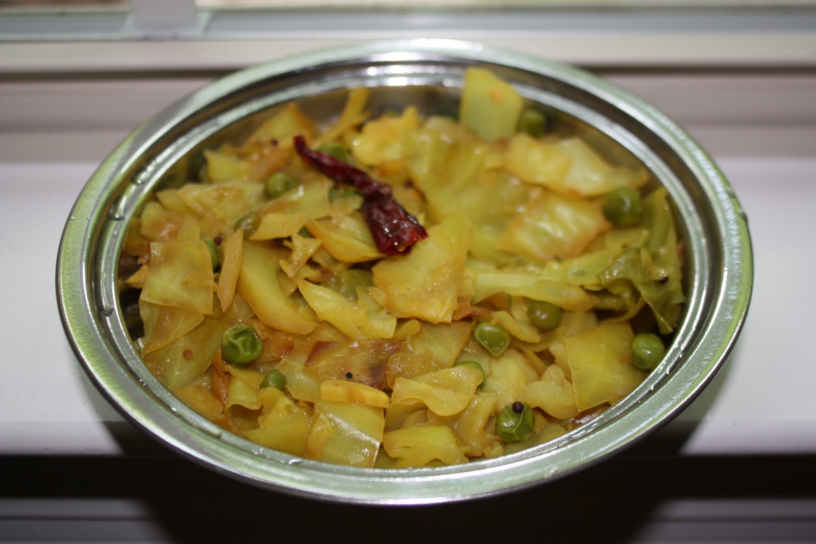 Chow and Chatter Simple Indian Cabbage Dish