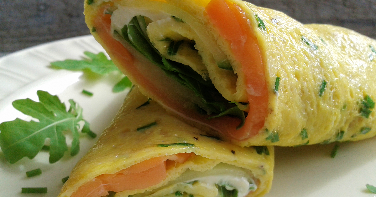 Pieta's hapjes Ei wrap met gerookte zalm