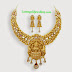 Antique Gold Bridal Necklace with Nakshi Pendant