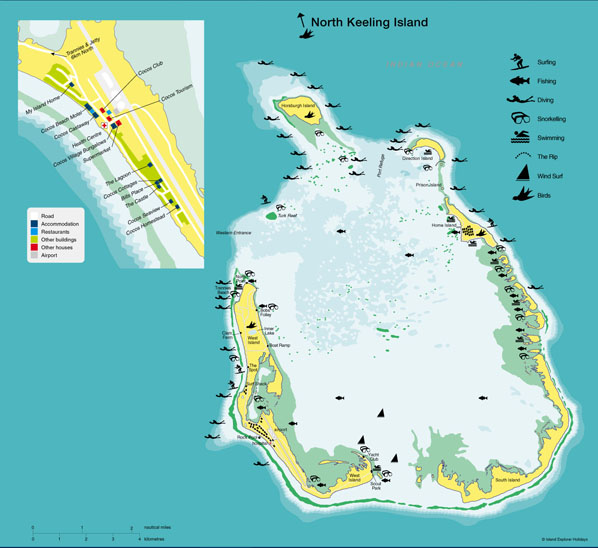 Islas Cocos, Mapas Geográficos de Islas Cocos Australia Mundo