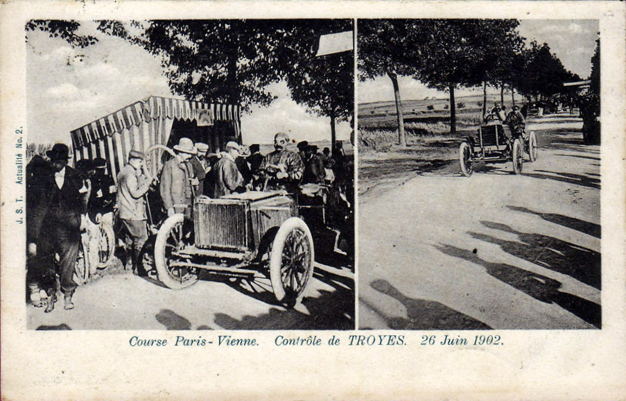 JRF La Course automobile ParisVienne à Troyes 1902