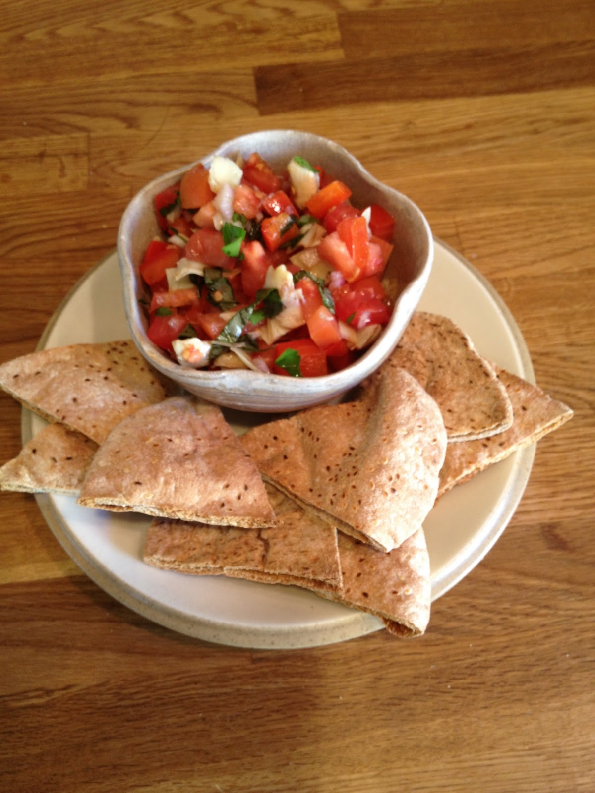 Power of Nutrition No Oil Bruschetta with Baked Pita Chips