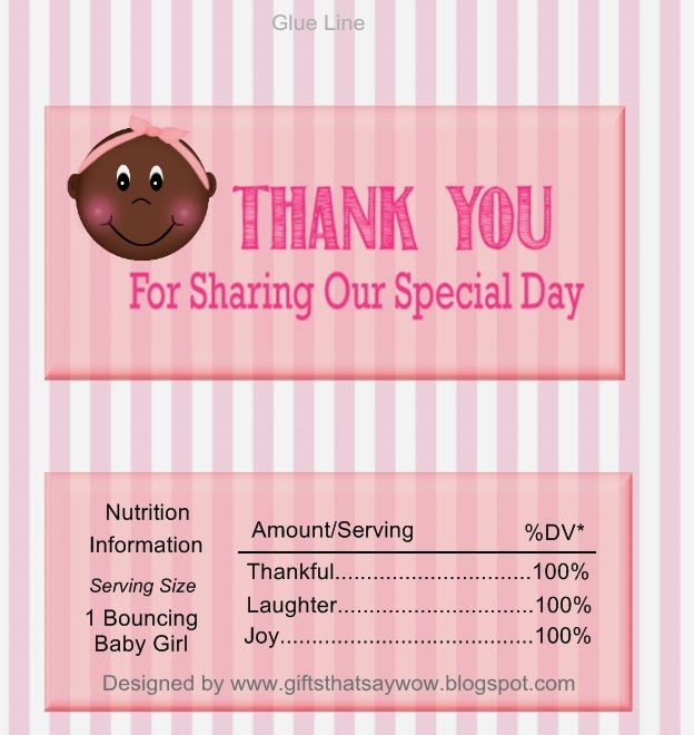 Gifts That Say Wow Fun Crafts And Gift Ideas Free Girls Baby Free Girls Baby Shower Candy Wrappers