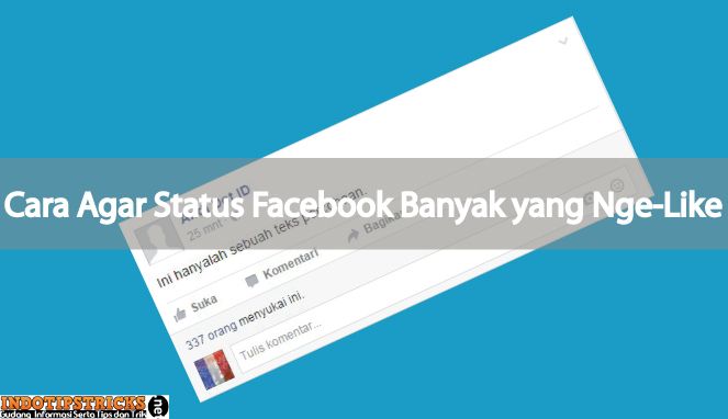 Cara Facebook Status di Like