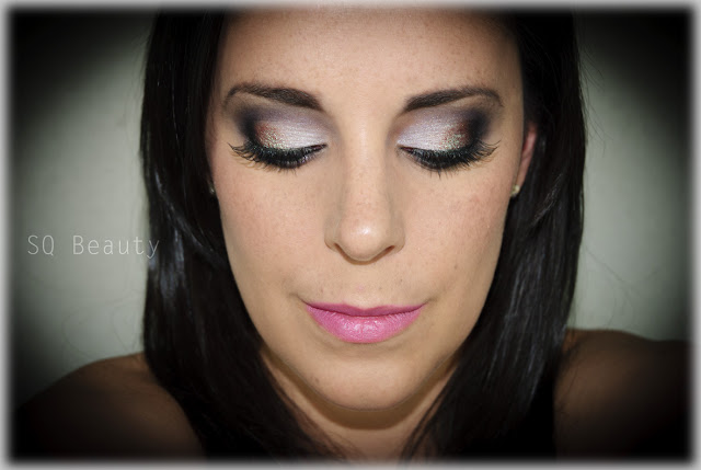 Maquillaje intenso con pigmento cromo, ahumado, Intense makeup look with chrome pigment, smokey eye, Silvia Quirós