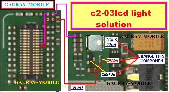 حل مشكلة اضاءة نوكيا C2-03 Nokia+c2-03+light+solution