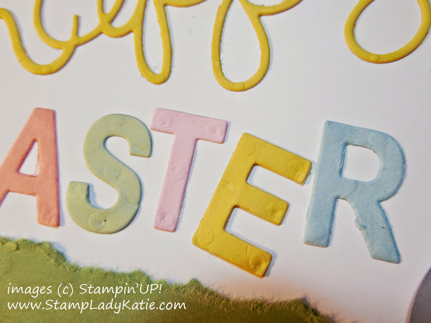 Easter Card made with Stampin'UP! Little Letters and Hello You Thinlet Dies