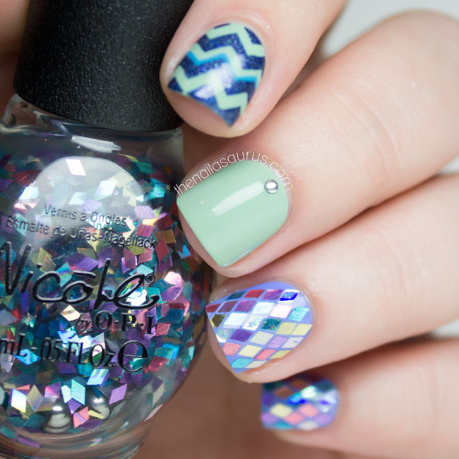 The Nailasaurus UK Nail Art Blog Snippet Rainbow Fish Glitter