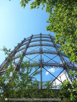 gasometer, gasbehälter, Sehenswürdigkeiten, berlin, denkmal, industrie,Schöneberg, rote insel