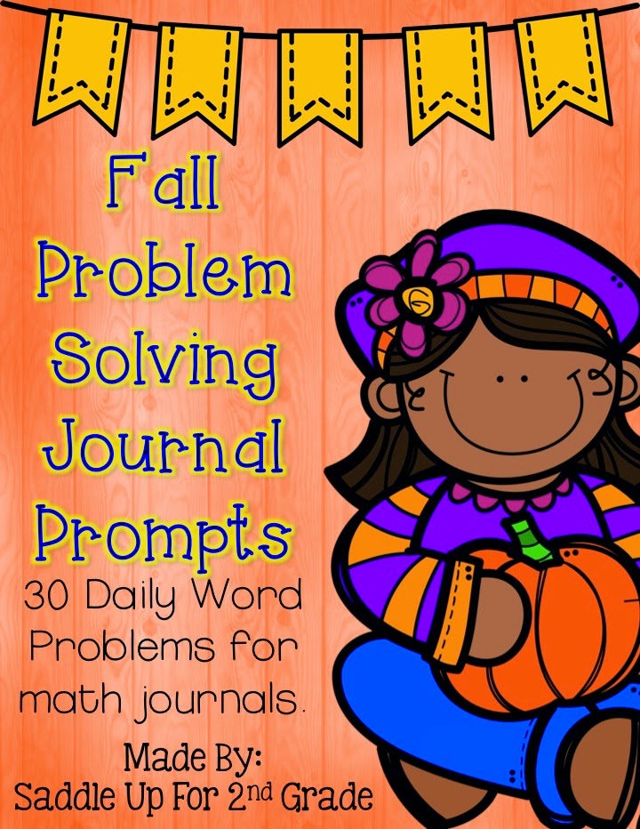 Fall Problem Solving Journal Prompts by Saddle Up For 2nd Grade