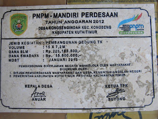 Produk Grafir Prasasti Marmer PNPM Kabupaten Kutai Timur 