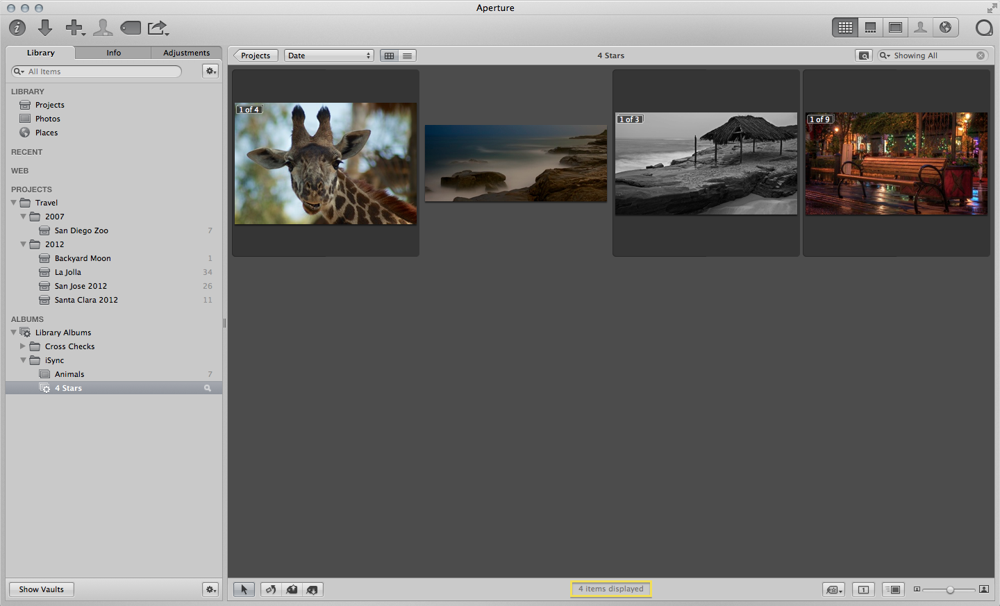 Viewing Folders Projects vs. Albums vs. Smart Albums Aperture