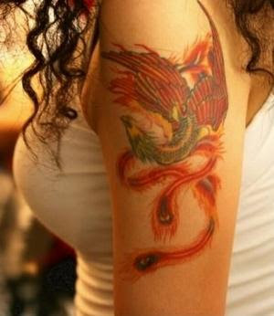 Girl Phoenix  Tattoo Design-Best  Tattoos Design