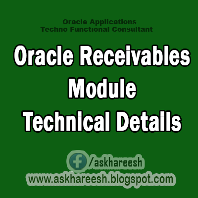 Oracle Receivables Module Technical Details,AskHareesh blog for OracleApps