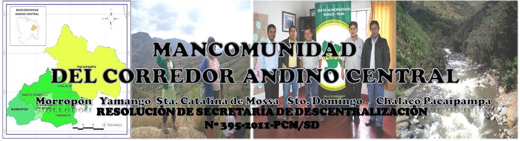 MANCOMUNIDAD DEL CORREDOR ANDINO CENTRAL