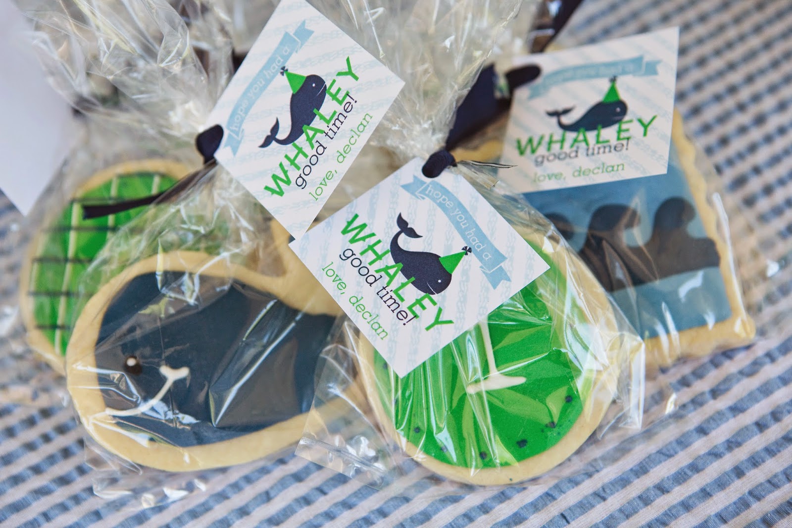 Whale Birthday Party Cookie Favors