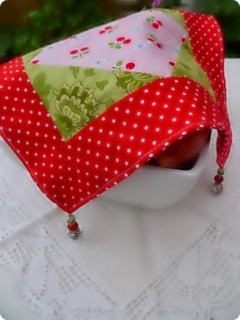 Pretty Things Buzz off flies! Patched fruit bowl cover.