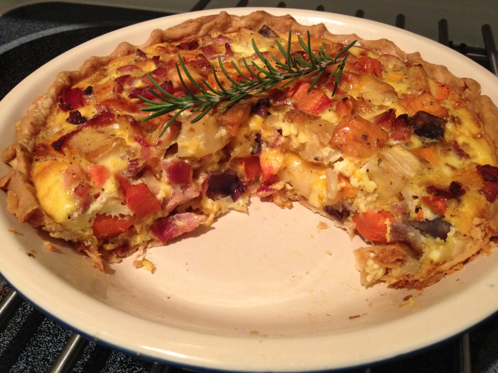 Pin & Cleaver Roasted Root Vegetable and Ham Quiche