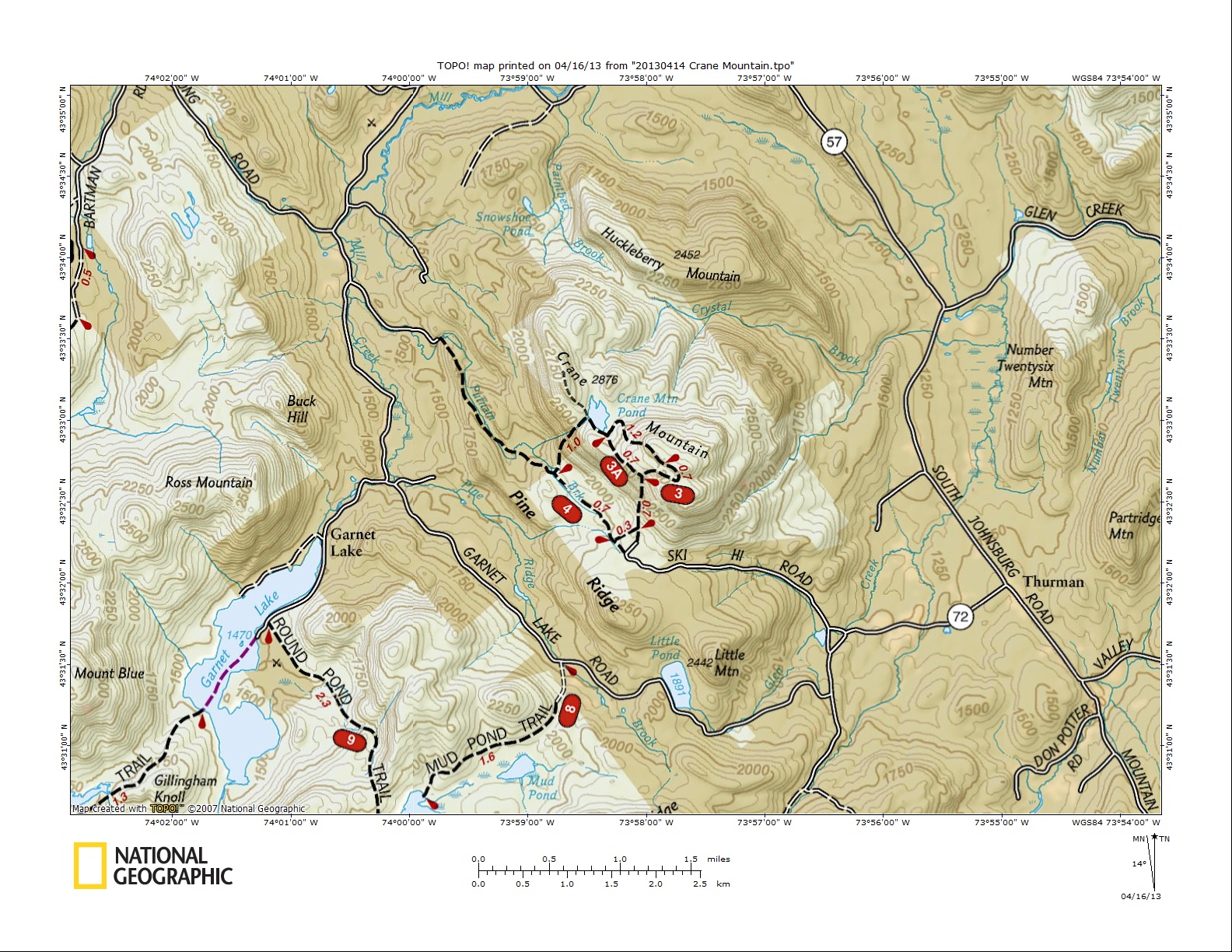 Off on Adventure Crane Mountain Wilcox Lake Wild Forest 4/14/13