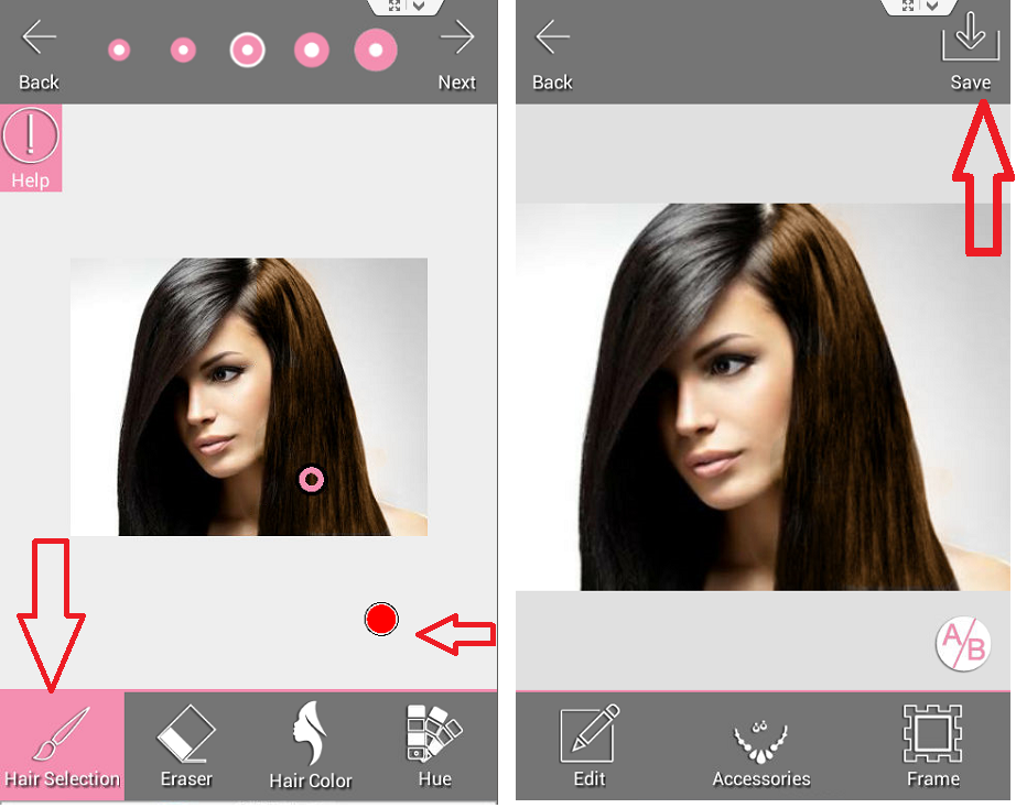Learn New Things: Change your Picture Hair Color in Android Phone (See how  you look before apply color)