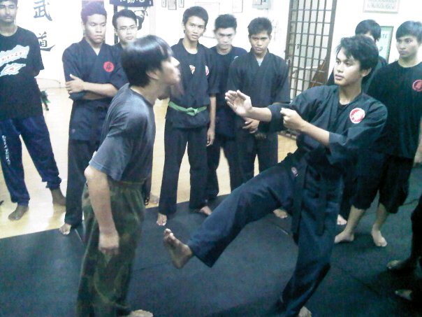 Dojo training with James sensei