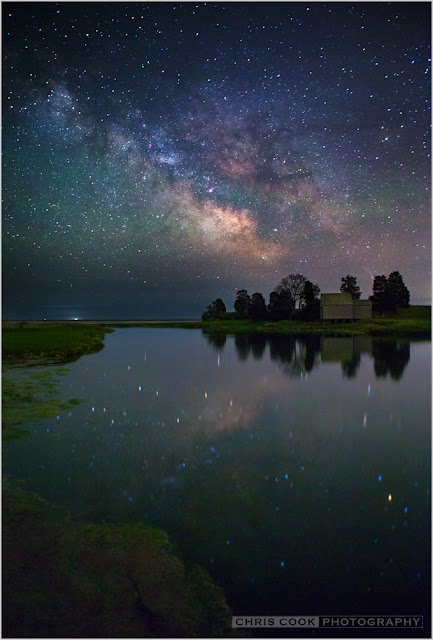 Cape Cod wedding blog photo from Chris Cook Photography about Galactic Reflection at Salt Pond