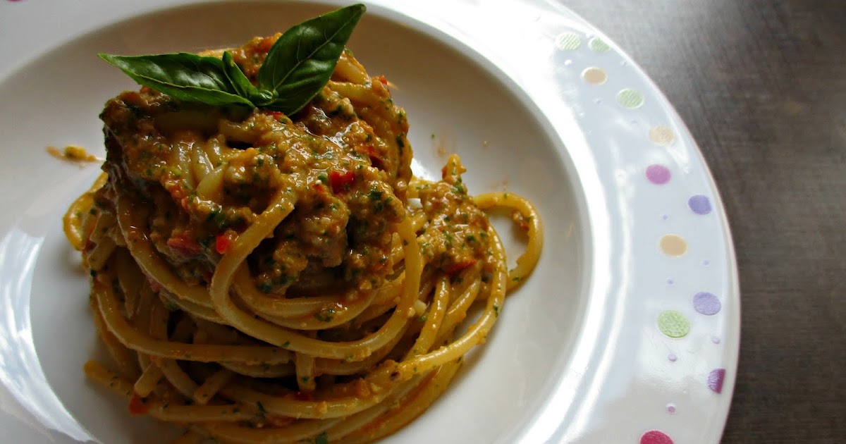 Zeta come.. Zenzero SPAGHETTI CON IL PESTO ALLA TRAPANESE
