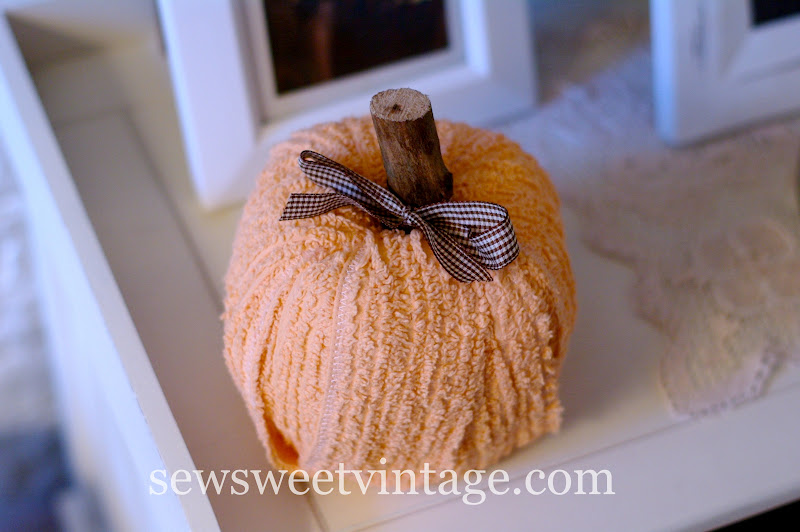 Sew Sweet Vintage chenille pumpkin