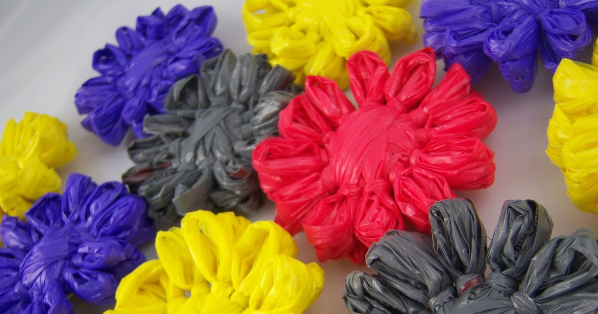 Radical Recycks Recycled Plastic Bag Flowers