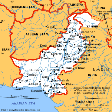 Pakistan Map Rivers
