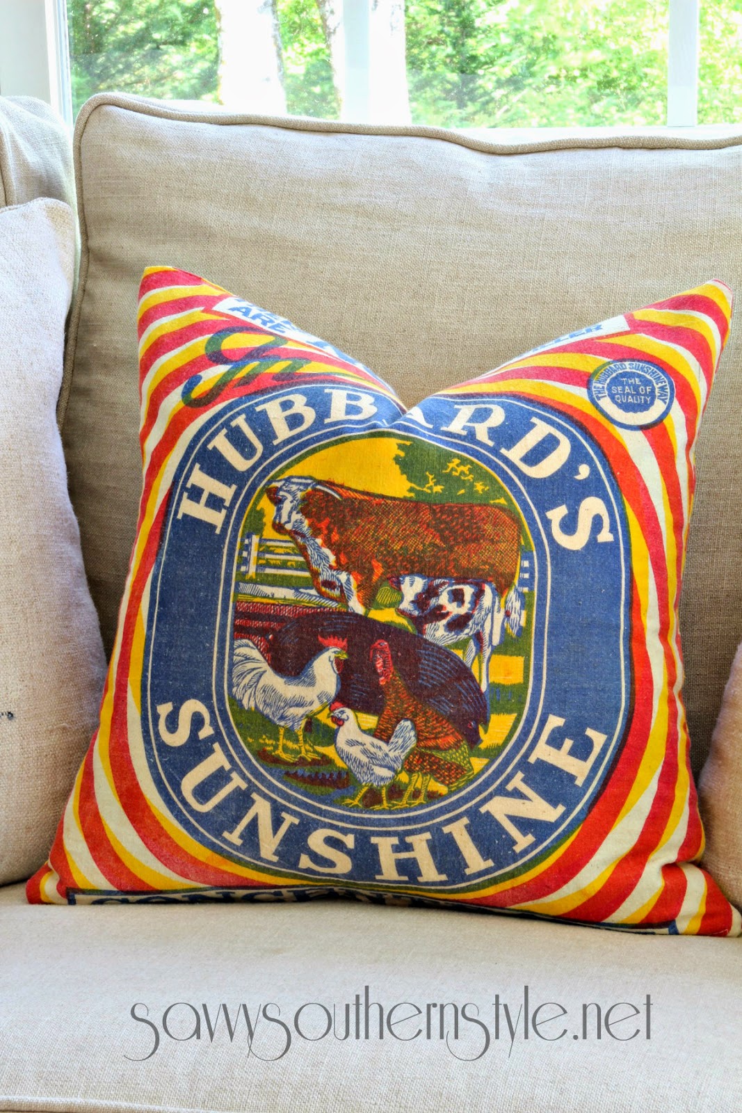 Savvy Southern Style New Pillows for the Sun Room