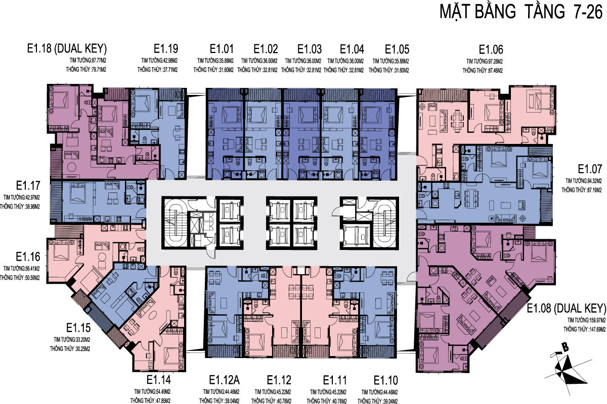 Mặt Bằng E1 Thú Phượng