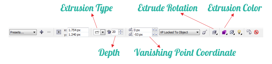 Mengenal Tool Extrude Pada CorelDRAW