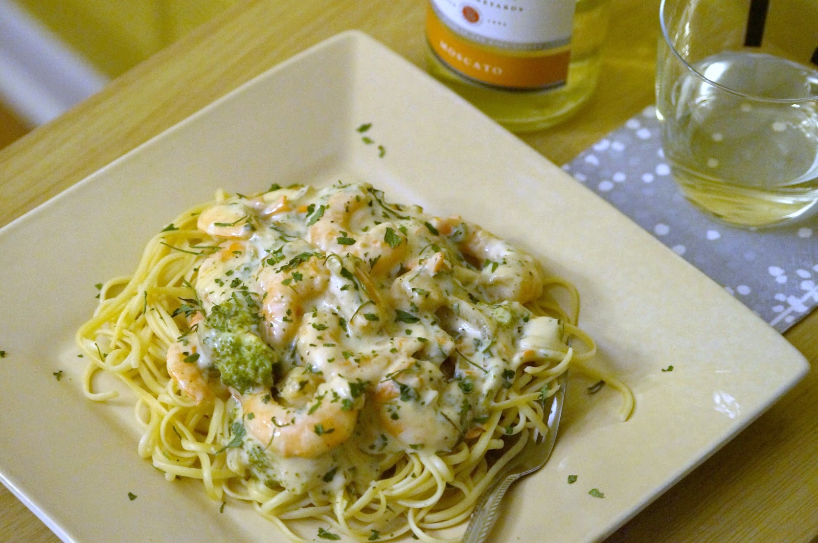 Don't Disturb This Groove: Shrimp And Broccoli Alfredo