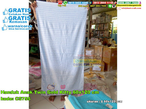 Handuk Anak Twin Gold Kitty 60×120 Cm